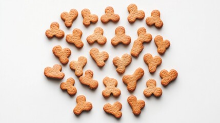Fototapeta premium Heart Shaped Biscuits on White Background