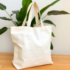 White Cotton eco friendly tote bag , Templat.Mockup.