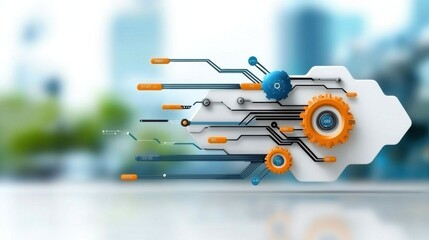 Sleek Futuristic and Dynamic Motion in Digital Transformation  Abstract technological background showcasing the rapid advancement and of modern systems