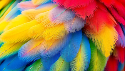 Obraz premium Prismatic Plumage: A Symphony of Colors