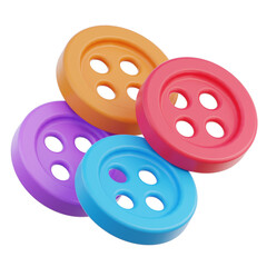 Clothing Button 3D Illustration