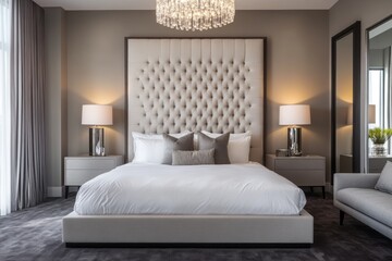 A Beautifully Designed Bedroom Interior Featuring Luxurious Comfortable Decor