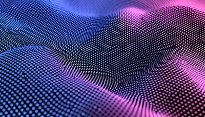 Fototapeta premium Immersive motion light trails forming a tech-inspired curve, electric wave pattern in blue and magenta, digital energy flow concept