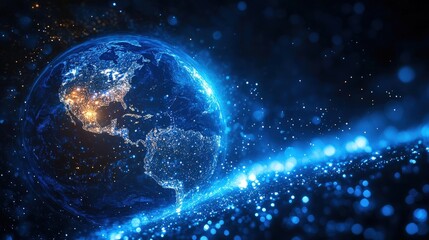 Obraz premium Global Connectivity and Technological Advancements