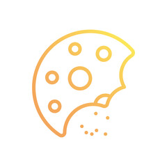 Bitten Cookie Vector icon