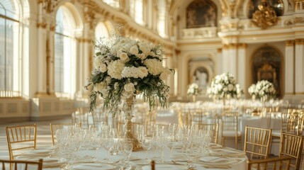 Elegant Wedding Reception in a Grand Ballroom