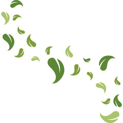Flying Green Leaves