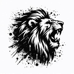 Roaring Lion Ink Splash Design