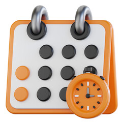 Time Schedule 3D Illustration