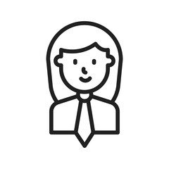 Woman Business icon vector image. Suitable for mobile apps, web apps and print media.