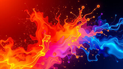 Bright and Colorful Paint Splash Art in 8K
