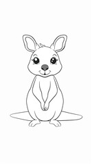 Fototapeta premium a cute cartoon kangaroo 