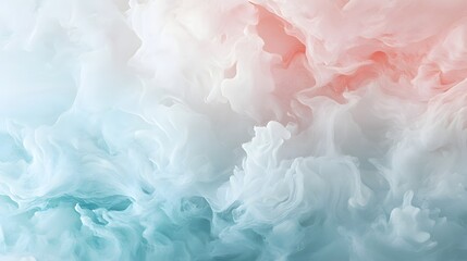Fototapeta premium Soft pastel clouds, gentle pink and blue hues blending together in a dreamy sky, ideal for calming backgrounds or creative projects.