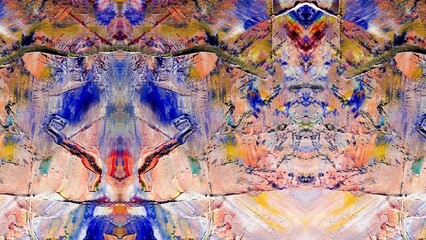 Fototapeta premium Abstract art background . Hand painting artwork on canvas .