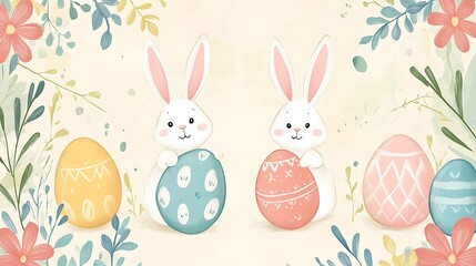 Easter Bunnies  Eggs Spring. (5)