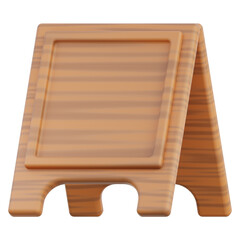Signboard Cafe 3D Illustration