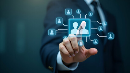 Flat Hand Engaging with Holographic HRM Interface: Innovative Recruitment and Talent Management Tools for Effective Human Resource Strategies in a Modern Business Environment