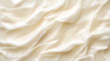 Soft undulating cream fabric, delicate texture with gentle folds, perfect for fashion design or elegant decor backgrounds.