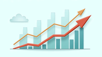 Flat Business Graphs and Charts Icons for Infographics: Vector Financial Diagrams