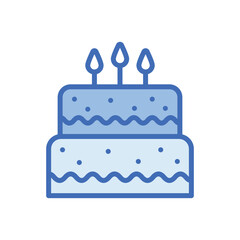 Birthday cake Vector icon