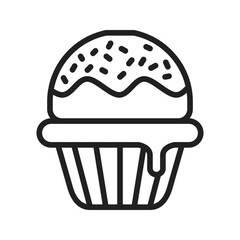 Cream Muffin icon vector image. Suitable for mobile apps, web apps and print media.