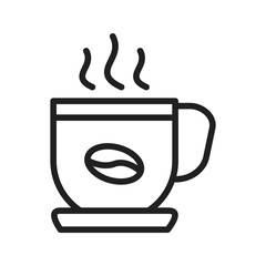 Hot Coffee icon vector image. Suitable for mobile apps, web apps and print media.