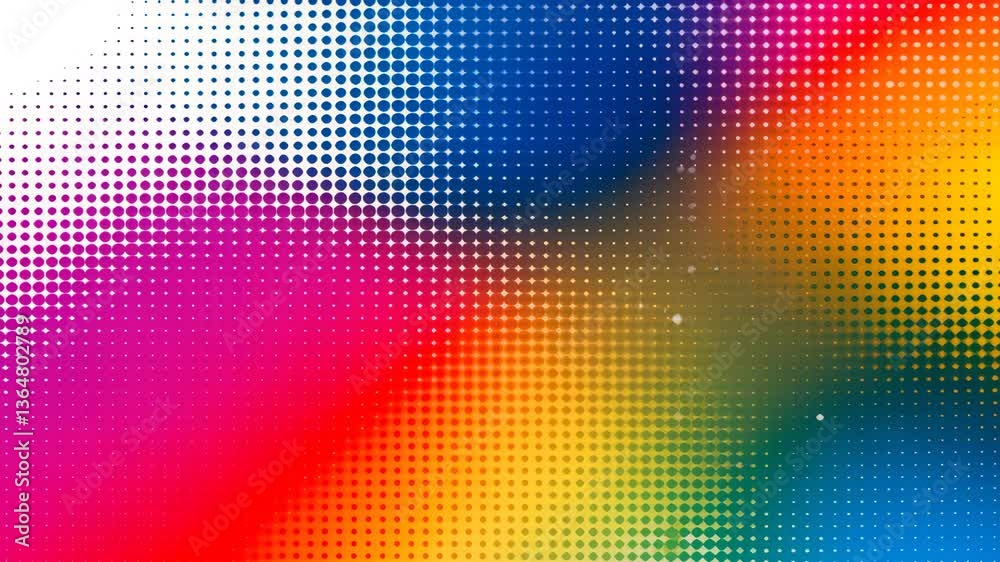 Wall mural abstract digital artwork of blended colors in pixel grid with textured background