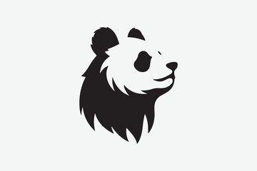 panda in silhouette style