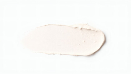 Delicate Face Powder Stroke Isolated on Crisp White Backdrop with Soft Focus and Gentle Curves