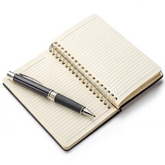 notebook with pen