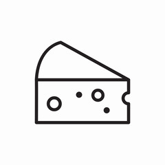 cheese slice dairy food icon vector sign