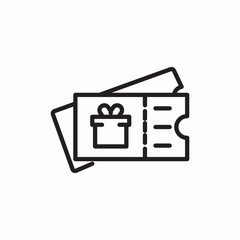 gift voucher coupon ticket icon vector sign