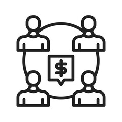 Payment Discussion icon vector image. Suitable for mobile apps, web apps and print media.