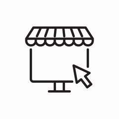 online shop store front icon vector sign