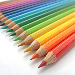 Obraz premium colored pencils on white background