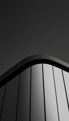 Obraz premium Monochrome-style futuristic buildings with mirrored windows and flowing curvature, designed to highlight symmetry, abstraction, and urban innovation