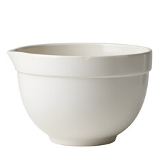White Ceramic Bowl with Pouring Spout