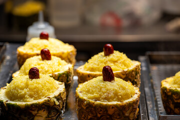 Enjoy an array of Delicious Pineapple Desserts complemented by Sticky Rice and Red Dates