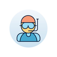 Scuba diver Vector icon