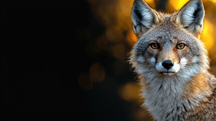 Fototapeta premium Coyote Portrait in Golden Light