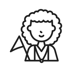 Art Museum Guide icon vector image. Suitable for mobile apps, web apps and print media.
