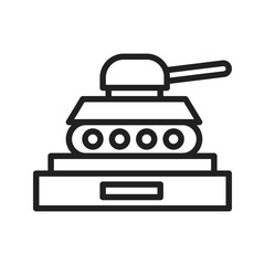 Tank Exhibit icon vector image. Suitable for mobile apps, web apps and print media.