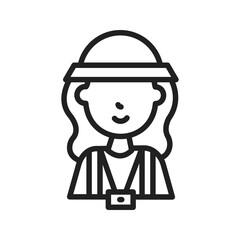 Tourist icon vector image. Suitable for mobile apps, web apps and print media.