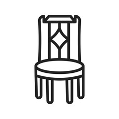 Fototapeta premium Ancient Chair icon vector image. Suitable for mobile apps, web apps and print media.