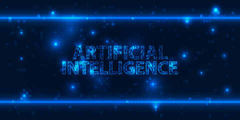 Artificial intelligence futuristic technology background.Vector illustrations.