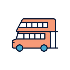 Double decker bus Vector icon