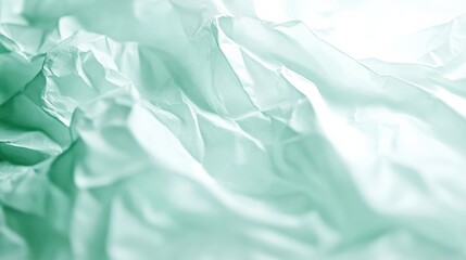 Obraz premium Mint Green Crumpled Paper Texture
