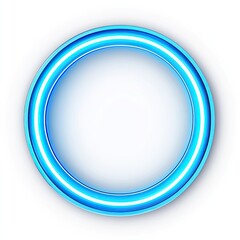 Bright blue glowing circle frame