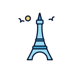 Eiffel tower Vector icon