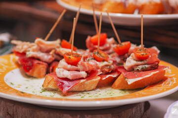 Fototapeta premium Pintxos in San Sebastian, Spain 